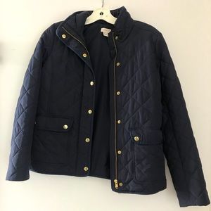 Navy Quilted Jacket